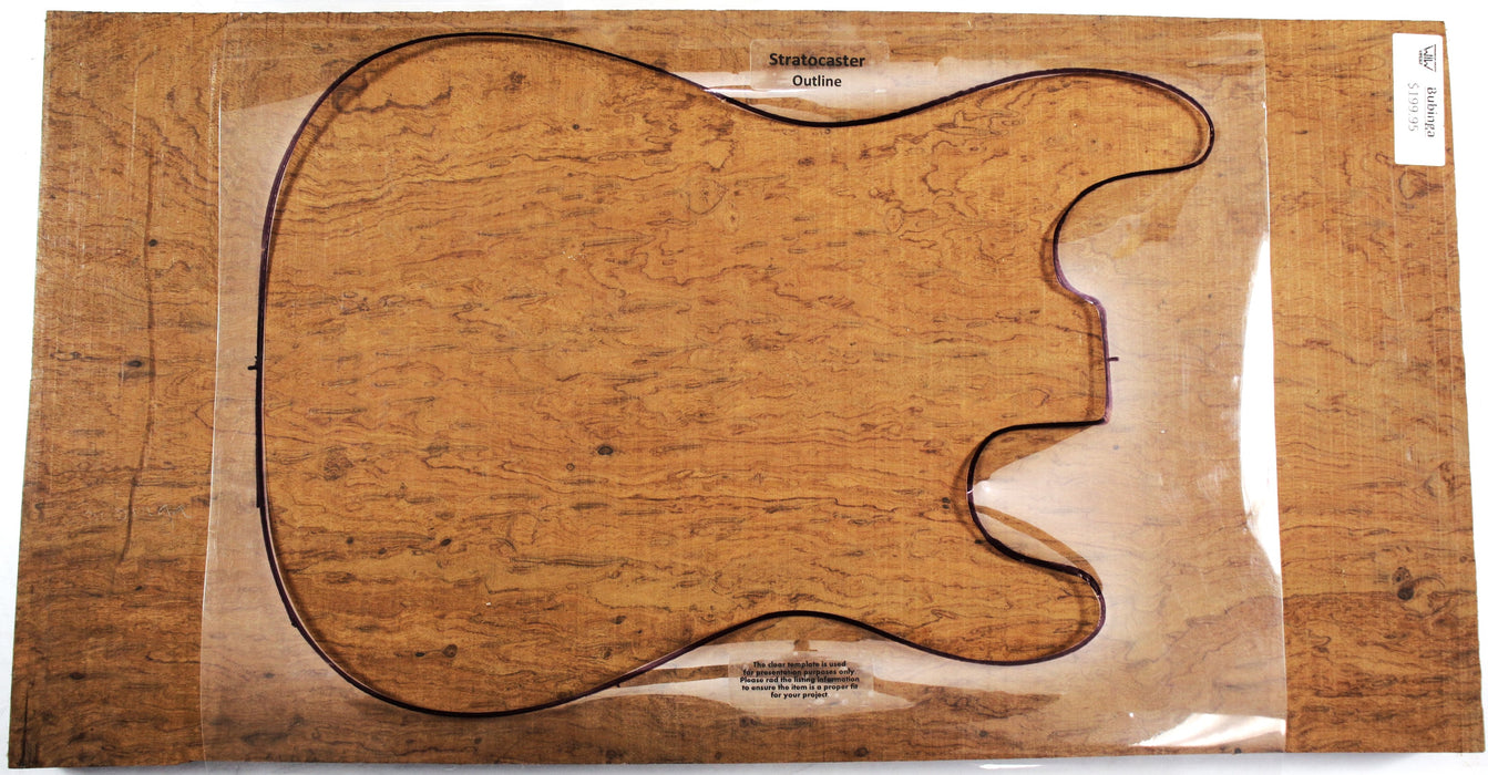 Bubinga Guitar Body Blank, 1.27" thick - Stock# 3-0175