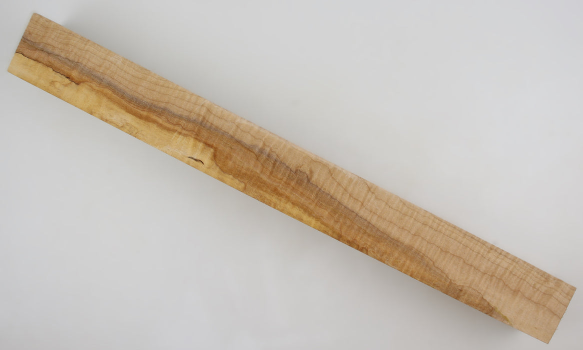 Maple Flame Spalted Spindle, Highly Figured, 22.7" x 2.4" x 2.7" Thick - Stock #40885