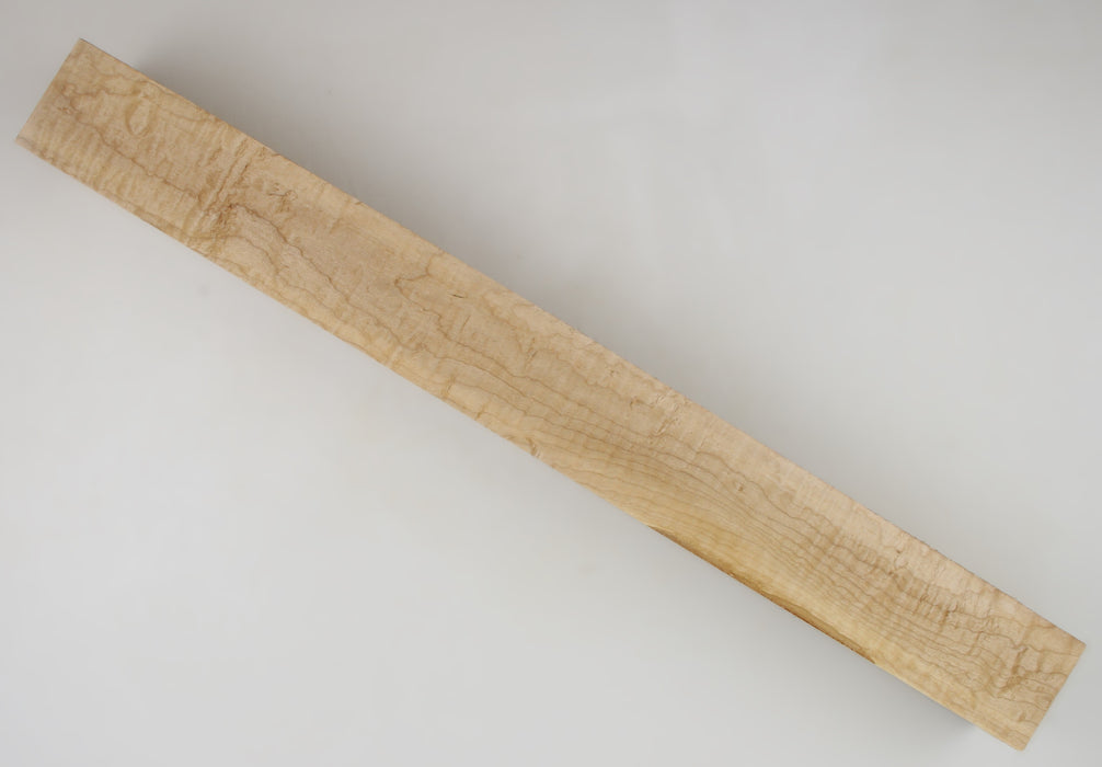 Maple Flame Spalted Spindle, Highly Figured, 22.7" x 2.4" x 2.7" Thick - Stock #40885