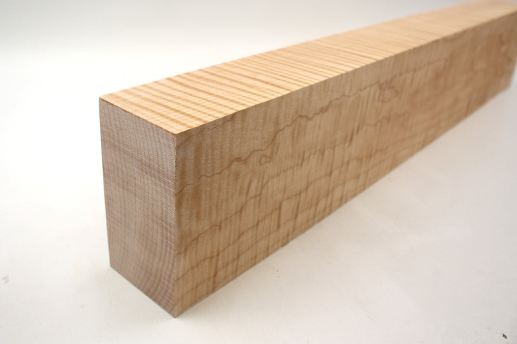 Maple Flame Neck Blank, 3A, Very Highly Figured, 24"x 4.4" x 2.3" Thick - Stock #40996