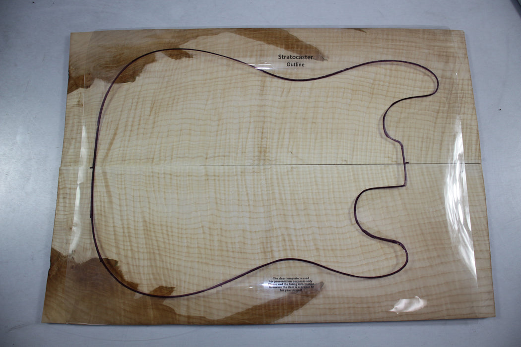 Maple Flame Guitar set, 0.27" thick (+3A FIGURED) - Stock# 3-0062