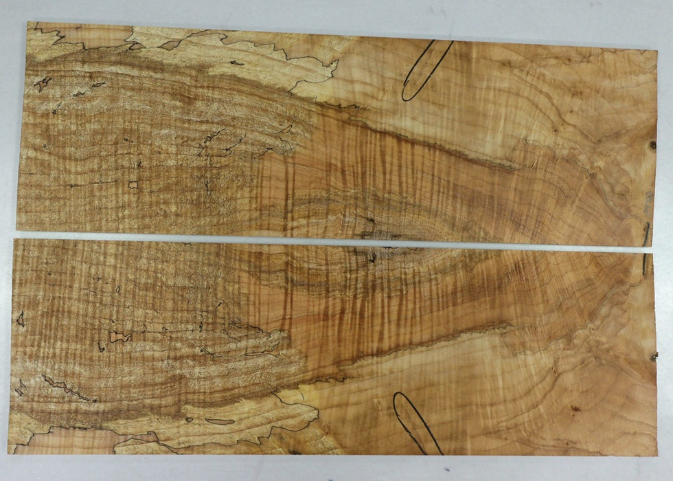 Spalted Maple Flame Guitar set, 0.26" thick (+3A FIGURED) - Stock# 2-8938