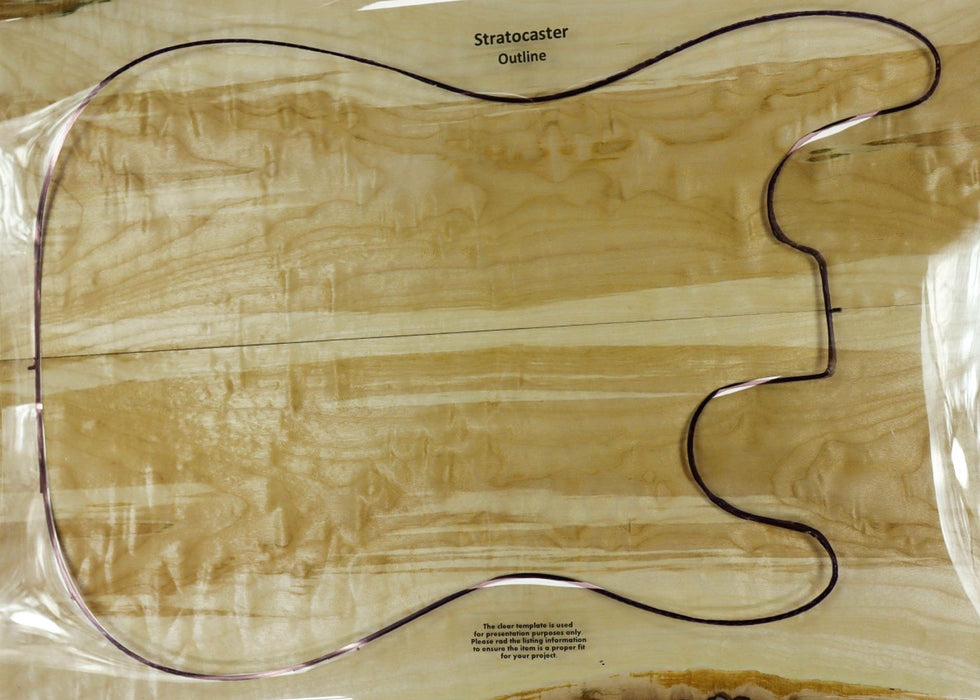 Maple Quilt Guitar set, 0.29" thick - Stock# 2-9045