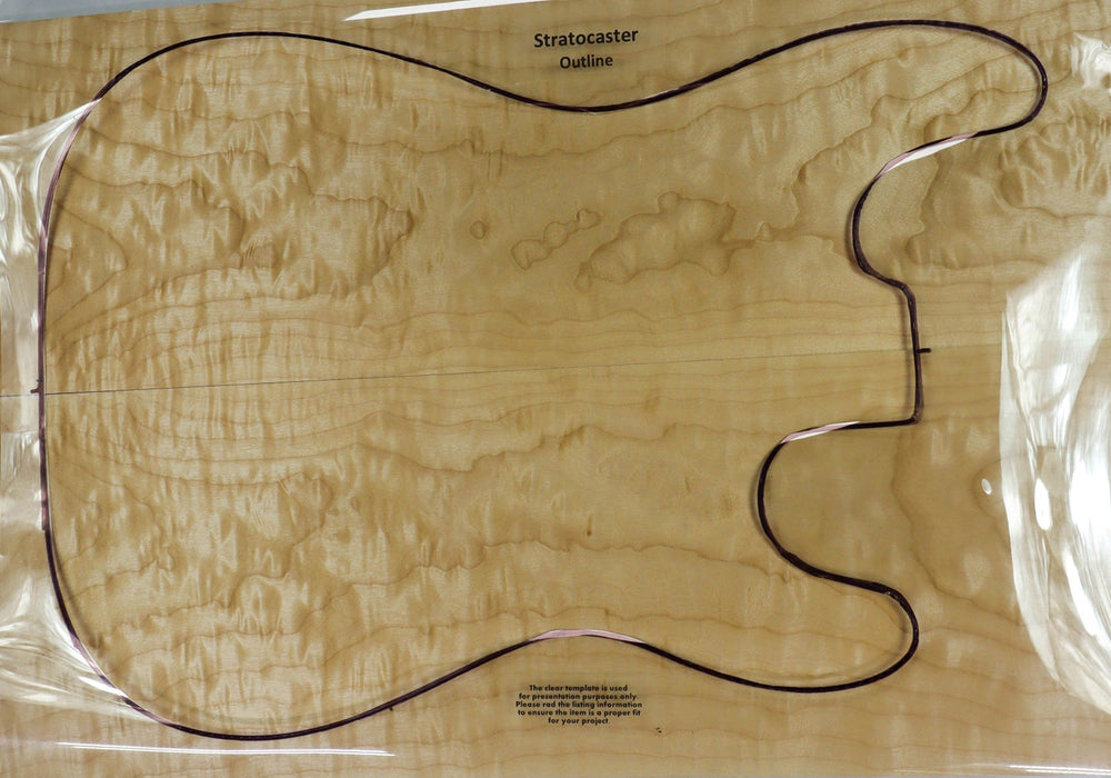Maple Quilt Guitar set, 0.25" thick (+2A Figured) - Stock# 2-9319