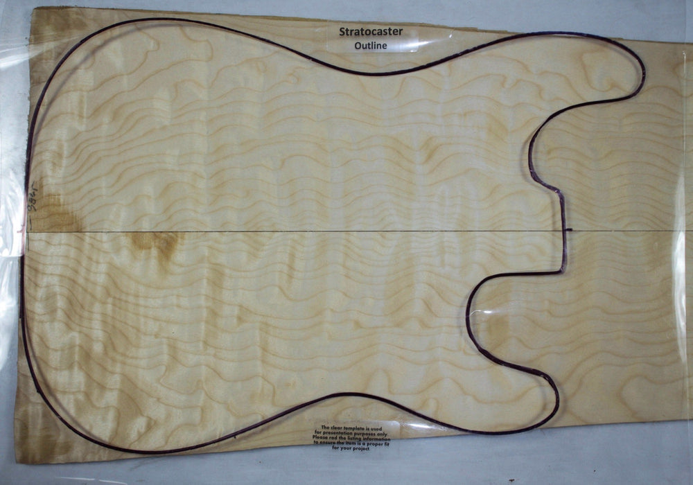 Maple Quilt Guitar set, 0.23" thick (+2A Figured) - Stock# 2-9845