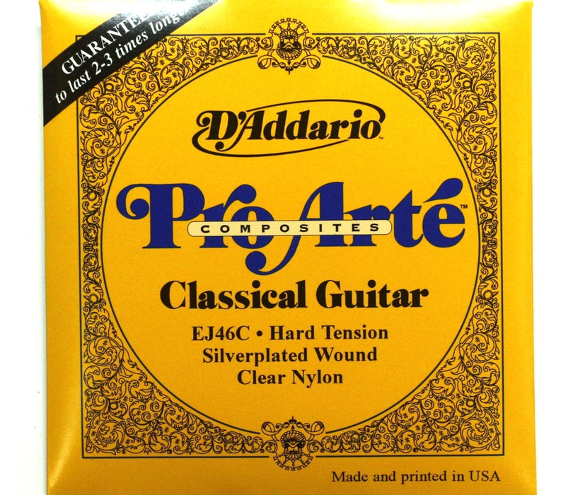 D'Addario Classical Guitar EJ46C Strings - Nylon, Hard Tension
