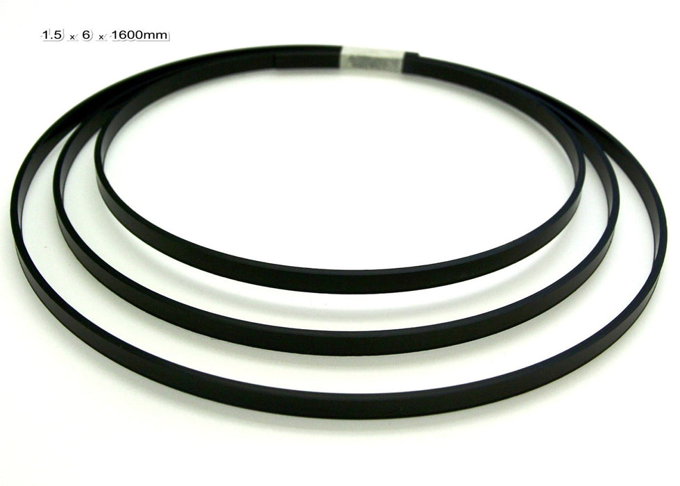 Black ABS plastic Binding, 63" long piece (1.5 x 6 x 1600mm)