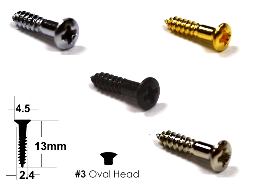 Screw for Control plates, Mounting Rings and Pickguards, #3 (2.4 x 13 mm)