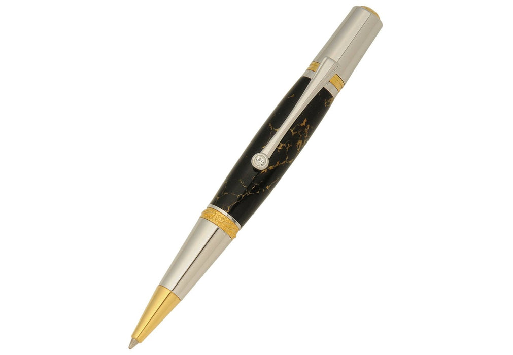 Majestic Squire Twist Pen Kit - Gold T/N & Chrome