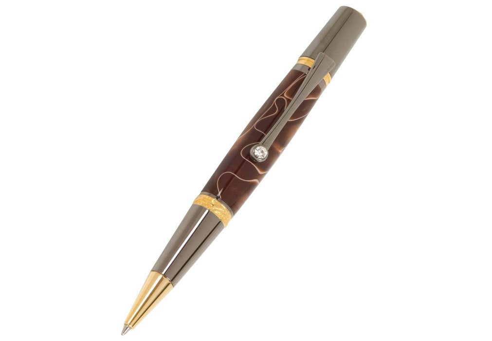 Majestic Squire Twist Pen Kit - Gold T/N & Black T/N