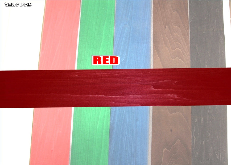 Pressure Dyed Veneer, 0.5 x 100 x 850mm - Red