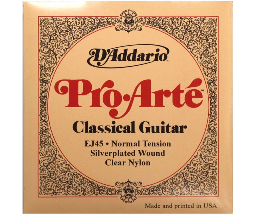 D'Addario Classical Guitar EJ45 Strings - Nylon, Normal Tension